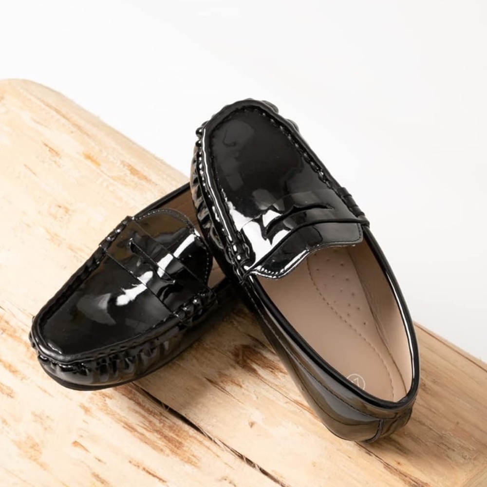 Amazon Kids Black Moccasins